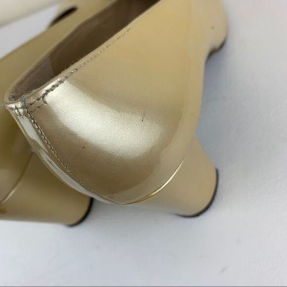 Stuart Weitzman Gold Patent Evening Pumps 10.5 - Picture 7 of 12